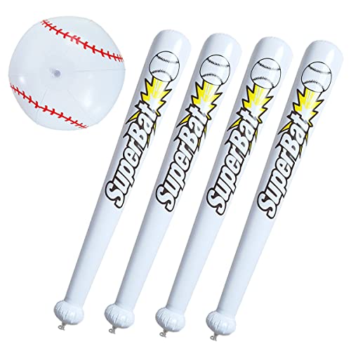 XiXiRan Strandball Baseball Set, Aufblasbare Baseballschläger, Aufblasbare Baseball-Wasserbälle, Beach Ball Baseballschläger, Strandball Aufblasbar Groß, Aufblasbarer Baseball mit Fledermaus Baseball von XiXiRan