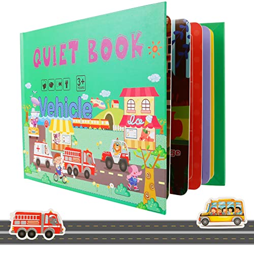 XiYee Quiet Book, Educational Toy Book, Ruhiges Buch Montessori for Toddlers, Interactive Busy Book, Kleinkinder Spielzeugbuch, Puzzle Buch Pädagogisches Spielzeug (Transport) von XiYee