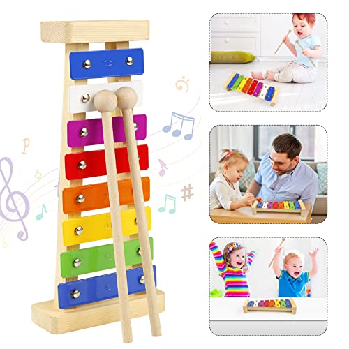 XiYee Xylophon für Kinder, Spielzeug Xylophon mit Holzschlägeln, Rhythm Musikinstrument für Kinder Pädagogische Entwicklung Spielzeug Geburtstags Geschenk von XiYee