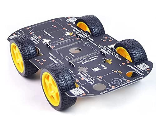 XiaoR Geek 4WD Robot Chassis Kit, Smart Robot Car Chassis DIY Kit, Lernspielzeug für Kinder und Erwachsene mit 4 TT Motoren und 4 Rädern für Arduino, Raspberry Pi, Stm32 von XiaoR Geek