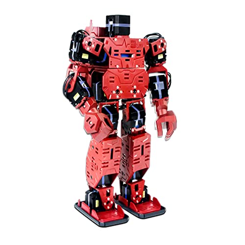XiaoR GEEK Humanoid Roboter, Smart Boxen, Fußball, Tanzroboter, grafisch programmierbar, DIY gepanzerter RC Roboter mit Servo-Lichtern, Geschenk Jugendliche und Erwachsene (rot) von XiaoR GEEK