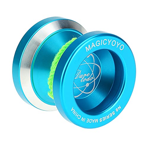 XiaoXIN Professionelle N8 Aluminiumlegierung Metall Yoyo 8 Ball KK Lager mit Spinning String für Kinder Blau von XiaoXIN