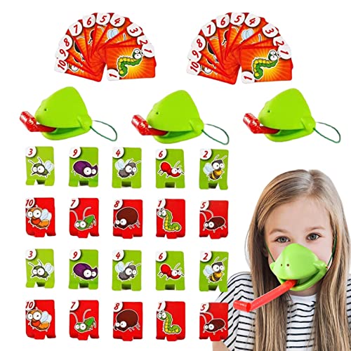 Xiaocao Quick Tongue Spiel, Spielkarten Zum Zungenkleben, Frosch-Mund-Zunge-Desktop-Kinderspielzeug, Für Jungen Und Mädchen, Pädagogisches Spielzeug, Weihnachts- Und Geburtstagsgeschenke Xiaocao Quick Tongue Spiel, Spielkarten Zum Zungenkleben, Frosch-Mund-Zunge-Desktop-Kinderspielzeug, Für Jungen Und Mädchen, Pädagogisches Spielzeug, Weihnachts- Und Geburtstagsgeschenke von Xiaocao