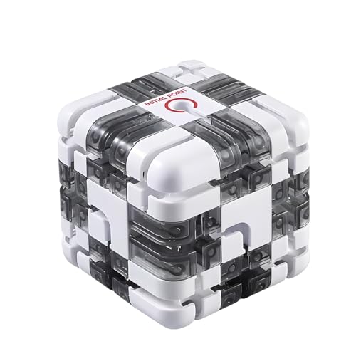 3D Cube Labyrinth Puzzles - ultimative Wendungen für Erwachsene und Jugendliche, Raumlogik - Training, pädagogische Stäbchen Geschenke für Familienspiele Nächte, Spaß an Reisen und Partys (graue) von XiaoerYu