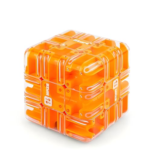 3D Cube Labyrinth Puzzles - ultimative Wendungen für Erwachsene und Jugendliche, Raumlogik - Training, pädagogische Stäbchen Geschenke für Familienspiele Nächte, Spaß an Reisen und Partys (orange) von XiaoerYu