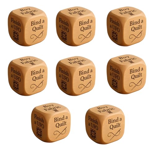Quilter's Decision Dice, Handgefertigte Quilt-Abenteuerwürfel aus Holz mit 6 gravierten Nähaufgaben – kreatives Geschenk für Quilter, Bastelliebhaber, um Inspiration zu entfachen und Quiltblöcke zu von XiaoerYu