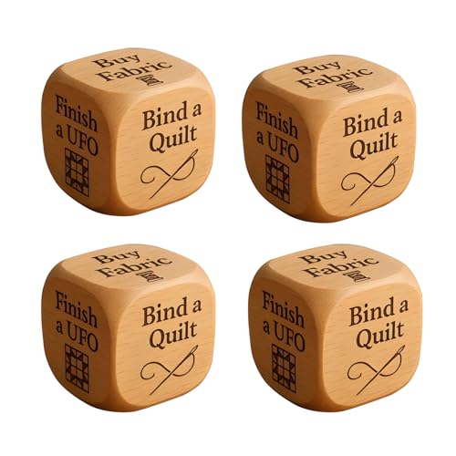 Quilter's Decision Dice, Handgefertigte Quilt-Abenteuerwürfel aus Holz mit 6 gravierten Nähaufgaben – kreatives Geschenk für Quilter, Bastelliebhaber, um Inspiration zu entfachen und Quiltblöcke zu von XiaoerYu