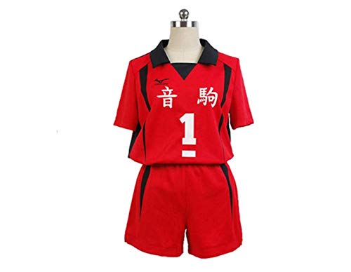 Xiemushop Haikyuu Costume Kenma Cosplay Nekoma Volleyball Uniform Set,Haikyuu!! Nekoma School Kenma Kozume Volleyball NO1 Jersey,Cosplay Costume von Xiemushop