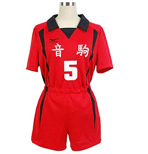 Xiemushop Haikyuu !! Nekoma High School # 5 Kenma Kozume Cosplay Kostüm Team Trikot tragen Uniform von Xiemushop