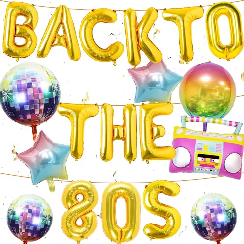 80er Party Deko Ballon Set - 19 Stück Disco Dekoration Luftballons Back To The 80s Folienballon Radio Luftballon 80er Jahre Hip Hop Retro Theme Partyzubehör 80er Party Deko Ballon Set - 19 Stück Disco Dekoration Luftballons Back To The 80s Folienballon Radio Luftballon 80er Jahre Hip Hop Retro Theme Partyzubehör von Xietaea