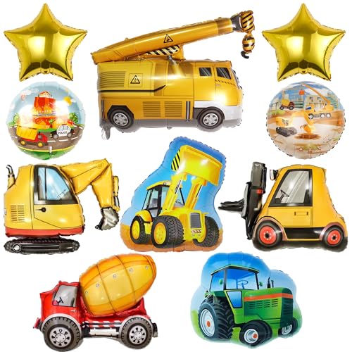 Bagger Luftballons Geburtstag Deko Junge - 11 Stück XXL Traktor Bagger Gabelstapler Kran Betonmischer Folienballons, Sterne Ballons, Baustelle Auto Geburtstagsdeko, Dekoration Zum Kindergeburtstag Bagger Luftballons Geburtstag Deko Junge - 11 Stück XXL Traktor Bagger Gabelstapler Kran Betonmischer Folienballons, Sterne Ballons, Baustelle Auto Geburtstagsdeko, Dekoration Zum Kindergeburtstag von Xietaea