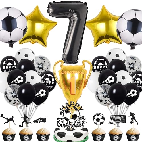 Fussball Deko Geburtstag Kinder 7 Jahre Junge - 7. Geburtstagsdeko Luftballons Fußball Folienballon, Tortendeko und XXL Zahlenballon zum Kindergeburtstag Party Dekoration Fussball Deko Geburtstag Kinder 7 Jahre Junge - 7. Geburtstagsdeko Luftballons Fußball Folienballon, Tortendeko und XXL Zahlenballon zum Kindergeburtstag Party Dekoration von Xietaea