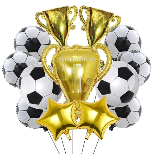 Fussball Luftballon Fußball Geburtstagsdeko - 13 Stück Fußball Folienballon, XXL Trophäe Ballon, Fussball Deko Geburtstag Kinder, Sport Thema Partyzubehör für Kindergeburtstage Fussball Luftballon Fußball Geburtstagsdeko - 13 Stück Fußball Folienballon, XXL Trophäe Ballon, Fussball Deko Geburtstag Kinder, Sport Thema Partyzubehör für Kindergeburtstage von Xietaea