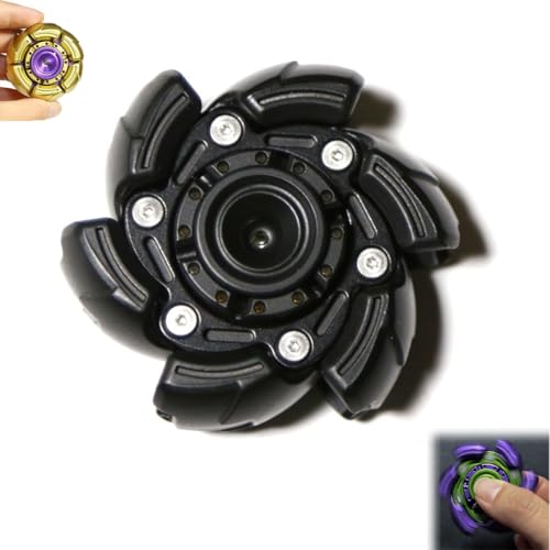 2025 New Pillbug Lite Edition Transformer Fidget Spinner, Youth Edition Transformer Fidget Spinner, Deformation Mecha Fidget Hand Spinner Alloy Stress Relief Fingertip Gyro, Sensory Fidget (Schwarz) von Xifyjus
