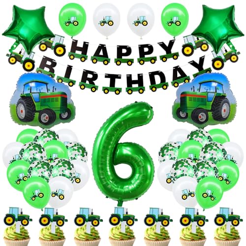 Geburtstagsdeko 6 Jahre Junge Traktor Geburtstag Deko Luftballon Traktor Deko Kindergeburtstag Grün Folienballon Traktor Konfetti Luftballons Deko für Babyshower Jungen Party Dekoration Geburtstagsdeko 6 Jahre Junge Traktor Geburtstag Deko Luftballon Traktor Deko Kindergeburtstag Grün Folienballon Traktor Konfetti Luftballons Deko für Babyshower Jungen Party Dekoration von Xihuimay