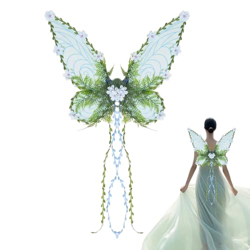 Xijobido Elfenflügel Erwachsene, Feenkostüm mit Ranken, Festzubehör Für Bühnenauftritte Party Weihnachten Halloween Karneval Makeup Xijobido Elfenflügel Erwachsene, Feenkostüm mit Ranken, Festzubehör Für Bühnenauftritte Party Weihnachten Halloween Karneval Makeup von Xijobido