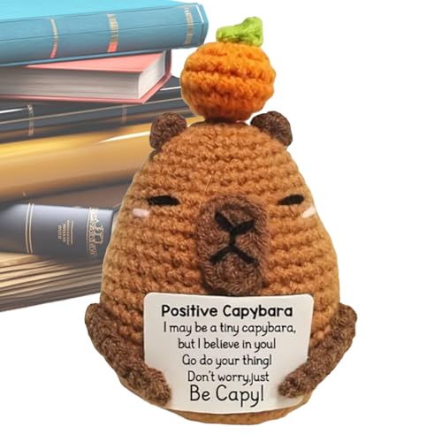 Xijobido Positive Gehäkelte Puppe,Positive Gehäkelte Capybara Spielzeuge | Deko Für Schreibtisch Kuscheltiere Mit Motivationskarte Als Geschenk Zu Weihnachten Geburtstag Abschluss Xijobido Positive Gehäkelte Puppe,Positive Gehäkelte Capybara Spielzeuge | Deko Für Schreibtisch Kuscheltiere Mit Motivationskarte Als Geschenk Zu Weihnachten Geburtstag Abschluss von Xijobido