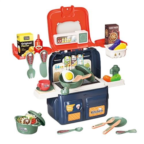 Xijobido Täuschen Sie das Kochen von Lebensmitteln, Kleinkindspielzeugküche | Rucksackküchengeschirrs -Zubehör | Tragbares interaktives Küchengeschirr Zubehör Spielset für Mädchen im Alter von 3 bis 8 Xijobido Täuschen Sie das Kochen von Lebensmitteln, Kleinkindspielzeugküche | Rucksackküchengeschirrs -Zubehör | Tragbares interaktives Küchengeschirr Zubehör Spielset für Mädchen im Alter von 3 bis 8 von Xijobido