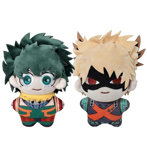 Ximman MHA Weiche Figur Midoriya Izuku gefüllt, Anime Bakugou Katsuki weich gefüllte Dekoration Kissen Anhänger niedliche Cartoon-Dekoration Zubehör 10 cm gefüllt für Fans von Ximman