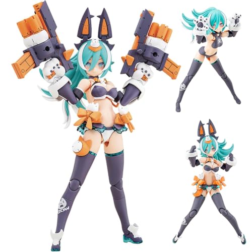 Ximman Megami Device-PUNI☆MOFU Lang Super Action Figur Anime Original Painting Figur 16cm Selbstmontierte Statue Beweglicher und austauschbarer Kopf Zubehör Figur für Fans von Ximman