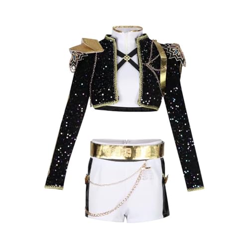 Ximman Rumi Anime Cosplay Kostüm für Erwachsene Halloween Cosplay Outfit Rumi Bühnenauftrittsanzug Anime Rollenspiel Kleidung Frauen Fasching Partykleid von Ximman