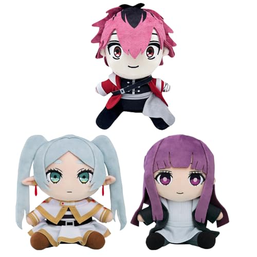 Ximman Weiche Anime-Frieren-Figur, Farn-Motiv, weich, gefüllt, PP-Baumwolle, Anime-Cartoon, Stark-Figur, gefüllte Raumdekoration, Sammlerstück, Geschenke, 25 cm, 3 Stück Ximman Weiche Anime-Frieren-Figur, Farn-Motiv, weich, gefüllt, PP-Baumwolle, Anime-Cartoon, Stark-Figur, gefüllte Raumdekoration, Sammlerstück, Geschenke, 25 cm, 3 Stück von Ximman