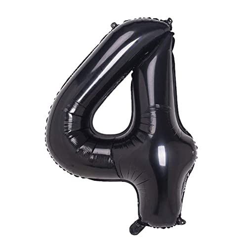 Luftballon 4. Geburtstag Zahl 4 Schwarz 40 Zoll XXL (100cm) Folien ballon 4 Jahre Mann Frau Geburtstagsdeko Party, Jubiläum Hochzeit Dek-fliegt mit Helium Luftballon 4. Geburtstag Zahl 4 Schwarz 40 Zoll XXL (100cm) Folien ballon 4 Jahre Mann Frau Geburtstagsdeko Party, Jubiläum Hochzeit Dek-fliegt mit Helium von XinChout