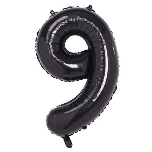 Luftballon 9. Geburtstag Zahl 9 Schwarz 40 Zoll XXL (100cm) Folien ballon 9 Jahre Mann Frau Geburtstagsdeko Party, Jubiläum Hochzeit Dek-fliegt mit Helium Luftballon 9. Geburtstag Zahl 9 Schwarz 40 Zoll XXL (100cm) Folien ballon 9 Jahre Mann Frau Geburtstagsdeko Party, Jubiläum Hochzeit Dek-fliegt mit Helium von XinChout