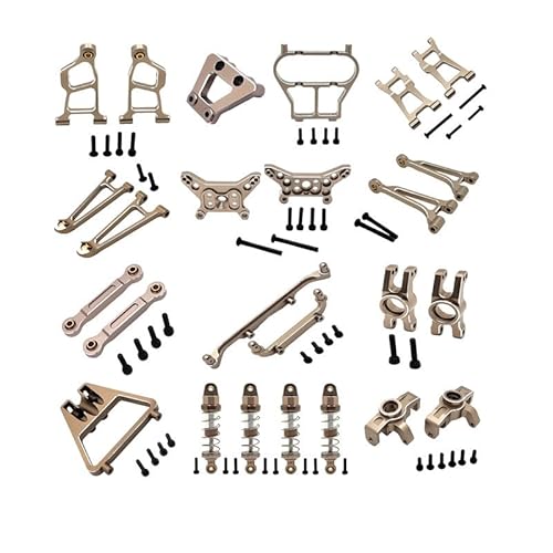XinGeeek 1/14 Metall-Ersatzteile, Ersatzteil-Set für MJX 1/14 14211 RC Car (Champagner) von XinGeeek