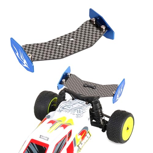 XinGeeek RC Heckflügel Kohlefaser RC Heckflügel für Losi 1/24 Micro-B 2WD Buggy RC Car Upgrade Parts (Blau) von XinGeeek