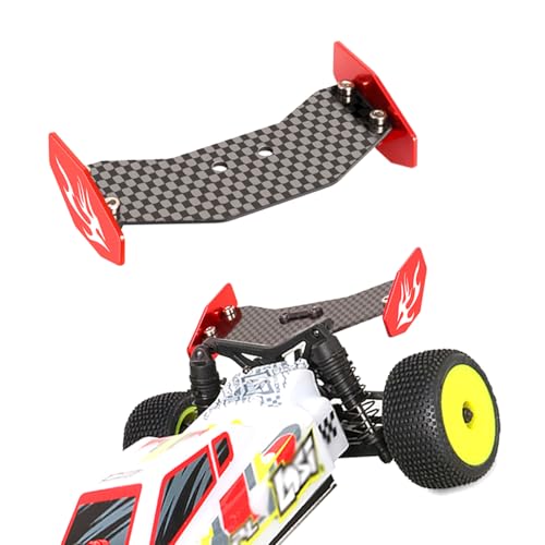 XinGeeek RC Heckflügel Kohlefaser RC Heckflügel für Losi 1/24 Micro-B 2WD Buggy RC Car Upgrade Parts (Rot) von XinGeeek