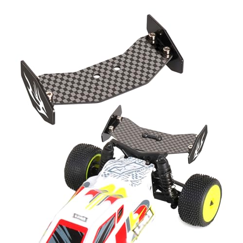 XinGeeek RC Heckflügel Kohlefaser RC Heckflügel für Losi 1/24 Micro-B 2WD Buggy RC Car Upgrade Parts (Schwarz) von XinGeeek