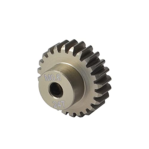 XinYuan Zahnrad 1 STÜCK Metall 48P Ritzel 2 2T 23T 24T 25T Motorräder kompatibel mit Tamiya TT01 TT02 SCX10. Traxxas. HPI 1/10 RC. Auto Gang (Color : 24T) von XinYuan