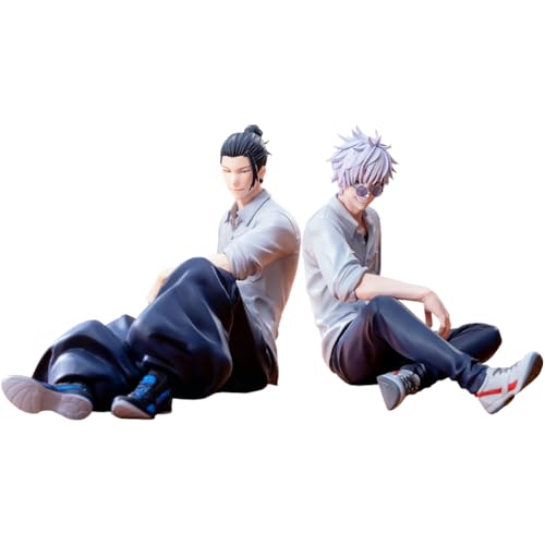 2PCS JJK Anime Gojo Satoru Figur Anime Weißes Hemd Gojo Satoru/Geto Suguru Figur Statue 10CM PVC Sammlung Modell Dekoration Geschenk von Xinchangda