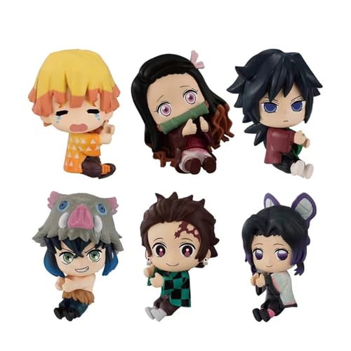 6pcs Kamado Nezuko Figur Mini Anime Figuren Tomioka Giyuu Modell 5cm Kamado Tanjiro Action Figure Hashibira Inosuke Statue Desktop Sammlung von Xinchangda