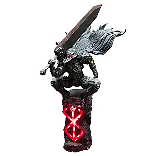 Anime Figur Guts Battle Version Action Figur Base mit Licht, PVC Schwarzer Schwertkämpfer Guts Modell Statue 16cm Anime Figur Guts Battle Version Action Figur Base mit Licht, PVC Schwarzer Schwertkämpfer Guts Modell Statue 16cm von Xinchangda