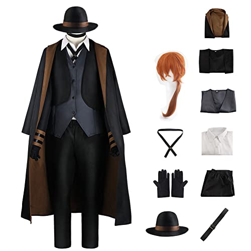 BSD Dazai Osamu Cosplay-Kostüm, Nakahara Chuuya/Yosano Akiko, Cosplay-Outfit, Anime Nakajima Atsushi, Detektivuniform, Hose oder Hemdrock, komplettes Set mit Perücke, Halloween-Verkleidungsanzug für BSD Dazai Osamu Cosplay-Kostüm, Nakahara Chuuya/Yosano Akiko, Cosplay-Outfit, Anime Nakajima Atsushi, Detektivuniform, Hose oder Hemdrock, komplettes Set mit Perücke, Halloween-Verkleidungsanzug für von Xinchangda
