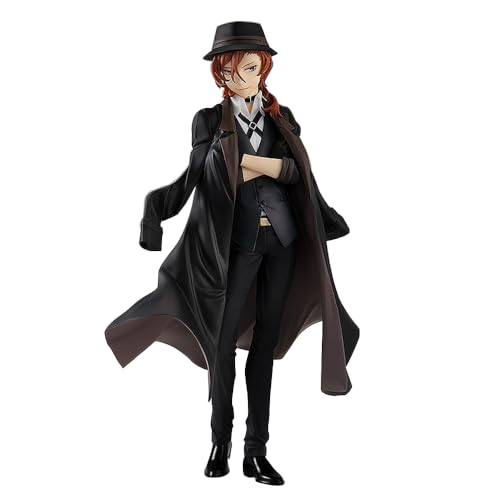 BSD Nakahara Chuuya Figur Anime Dazai Osamu Figuren Modell Nakajima Atsushi Action Figur Statue, Dazai Osamu Sculpture Anzug Uniform Standing Position Decoration Sammlerstücke Geschenk 18CM von Xinchangda
