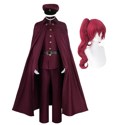 BSD Ookura Teruko Cosplay Kostüm Ranpo Edogawa Cosplay Outfits, Schwarz oder Rot Umhang Uniform Hose mit Kappe Komplettes Set Anime Cosplays Outfit Halloween Weihnachten Karneval Party Rollenspiel BSD Ookura Teruko Cosplay Kostüm Ranpo Edogawa Cosplay Outfits, Schwarz oder Rot Umhang Uniform Hose mit Kappe Komplettes Set Anime Cosplays Outfit Halloween Weihnachten Karneval Party Rollenspiel von Xinchangda