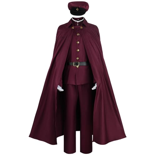 BSD Ookura Teruko Cosplay Kostüm Ranpo Edogawa Cosplay Outfits, Schwarz oder Rot Umhang Uniform Hose mit Kappe Komplettes Set Anime Cosplays Outfit Halloween Weihnachten Karneval Party Rollenspiel BSD Ookura Teruko Cosplay Kostüm Ranpo Edogawa Cosplay Outfits, Schwarz oder Rot Umhang Uniform Hose mit Kappe Komplettes Set Anime Cosplays Outfit Halloween Weihnachten Karneval Party Rollenspiel von Xinchangda