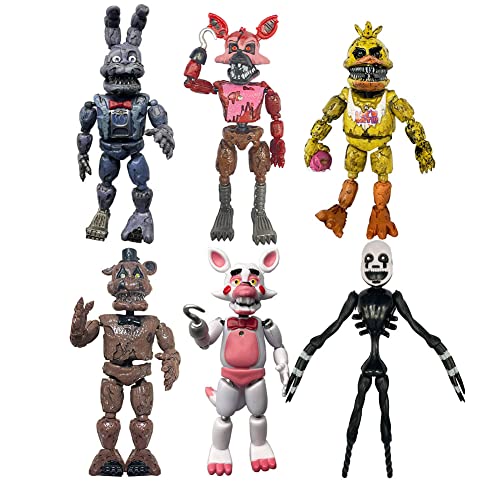 FNAF Action-Figuren, 5 Stück, Fünf-Nächte-Spiel, bewegliche Actionfiguren, Sammelfigur, Weihnachtsgeschenke, Kuchendekoration, 14 cm von Xinchangda