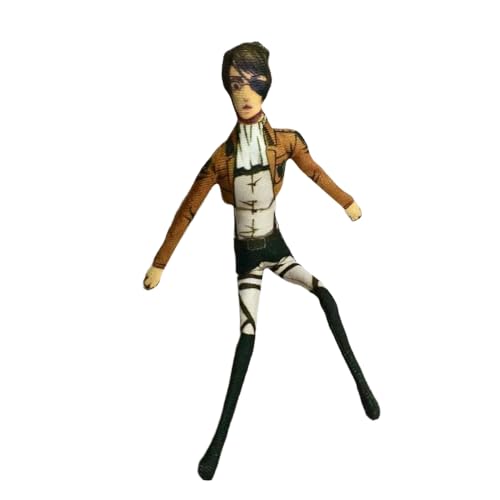 Levi Weiche Figur Eren Jaeger Kissen zum Aufhängen, Zoe, drehbare Figur, beweglich mit Eisendrahtrahmen, 28 cm, Anime, abstrakt, lustig, gefüllte Überwurffiguren, Sofa, Bett, Dekoration, Sammlerstück von Xinchangda