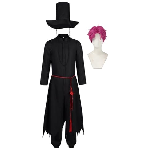 Saja Cosplay Kostüm Saja Romance/Jinu/Mystery/Abby Cosplay Outfit Lange Schwarze Uniform Hose Full Set mit Zylinder, Anime Cosplays Band Idol Star Kostüm Halloween Weihnachten Karneval Outfit Saja Cosplay Kostüm Saja Romance/Jinu/Mystery/Abby Cosplay Outfit Lange Schwarze Uniform Hose Full Set mit Zylinder, Anime Cosplays Band Idol Star Kostüm Halloween Weihnachten Karneval Outfit von Xinchangda