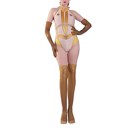 The Boys Homelander Cosplay Jumpsuit, Deep Trainer Starlight Kostüm Bodysuit Uniform Komplettes Set für Erwachsene Kinder Halloween Karneval Outfits, Starlight, 180/190 cm von Xinchangda