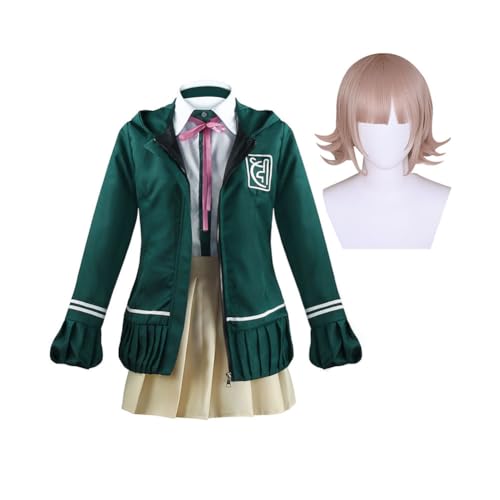 Xinchangda Akamatsu Kaede/Nagito Komaeda/Mikan Tsumiki/Yumeno Himiko/Ouma Kokichi/Sonia Nevermind/Nanami Chiaki Cosplay Kostüm Schuluniform Kleid Junge Mädchen Halloween Anzug Outfit von Xinchangda