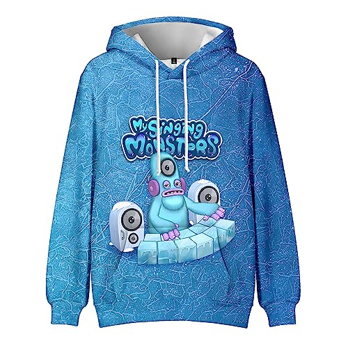 Xinchangda Anime Hoodie, My singing monsters Cosplay Pullover Unisex Paar lässig Sport Sweatshirt Cartoon Charaktere Hoodie für Jungen Mädchen von Xinchangda
