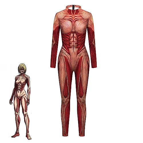 Xinchangda Arnie Leonard Cosplay Kostüm für Frauen, Titan Female Giant Anime Cosplay Kostüm Leotard Jumpsuit für Halloween Weihnachtsfeier Xinchangda Arnie Leonard Cosplay Kostüm für Frauen, Titan Female Giant Anime Cosplay Kostüm Leotard Jumpsuit für Halloween Weihnachtsfeier von Xinchangda