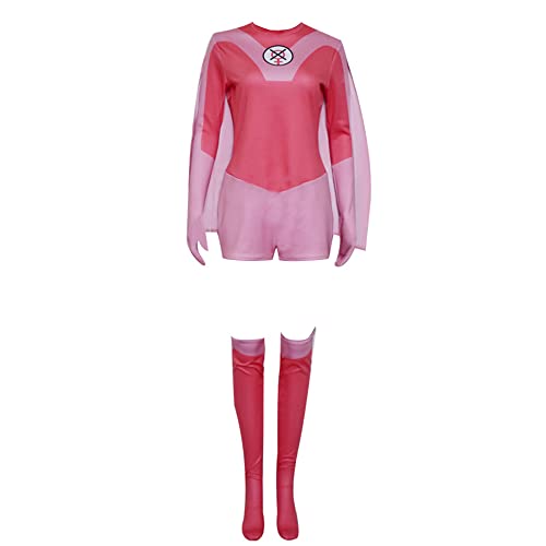 Xinchangda Atom Eve Cosplay Kostüm Omni-Man Jumpsuit Mark Grayson Cosplay Kostüm Bodysuit Superhelden Outfits Komplettes Set für Halloween Party, Atom Eve (Erwachsene), L von Xinchangda