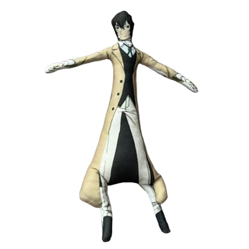 Xinchangda BSD Dazai Osamu Stofffigur Nakajima Atsushi Kissen Nakahara Chuuya Kissen, Anime weiche Figur, drehbar mit Eisendraht, Skelett, Sofa, Bett, Auto, Dekoration, Ornament, Sammlerstücke von Xinchangda