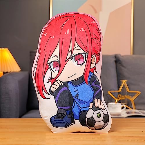 Xinchangda Blue Lock Plüschkissen, Anime Chigiri Hyoma, weich, niedlich, bedruckt, Plüschkissen, Figur, gefülltes Plüsch, Geburtstagsgeschenk für Mädchen und Jungen von Xinchangda